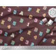 thumbnail image 3 of Soimoi Velvet Fabric Numbers & Alphabets Text Printed Fabric 1 Yard 58 Inch Wide, 3 of 3