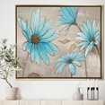 thumbnail image 3 of Fleur de Chalet Indigo Leucanthemum Peinte à la Main - Toile Encadrée Traditionnelle, 3 of 3