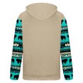 thumbnail image 4 of Penkiiy Chandail à Capuche Mode Hommes Femmes Manches Longues Aztec Impression 3D Chandail 3TG Kaki, 4 of 4