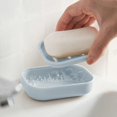 thumbnail image 2 of WRKEKC Portable Soap with Drainage Tray - Compact and Lightweight Design - Suitable for Bathroom,Travel,and Kitchen - Made from Strong Plastic - Easy to Clean and Store - Keeps Soap Dry and Organized, 2 of 6