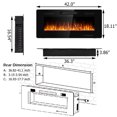 thumbnail image 4 of 42" Electric Fireplace Insert, 750W/1500W LED Fireplace w/Remote Control, 8H Timer & 12 Flame Colors, Wall Mounted Fireplace, Fireplace Heater, Recessed Electric Fireplace for Home RV, 4 of 10