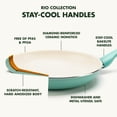 thumbnail image 4 of The Cookware 6036855 Poêle à Frire en Aluminium de 12 Po GreenPan Rio à Revêtement Céramique, Turquoise, 4 of 8
