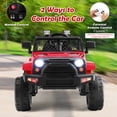 thumbnail image 4 of Costway 12V Kids Ride On Truck Car Electric Vehicle Remote with Music & Light Red, 4 of 10