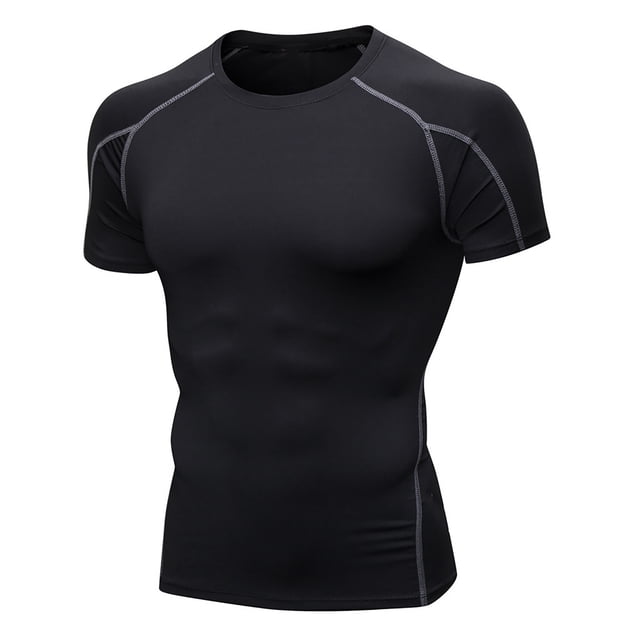 Yuyuzo Mens T-Shirts Short Sleeve Workout Gym Quick Drying Sports Base Layer Athletic Compression Shirts