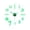 Green, variant on Fwttom Comfortable and Diy Wall Clock Without Punching, Personalized Living Room, Bedroom Clock, Silent Digital Clock, Decorative Wall Sticker Clock