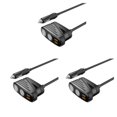 thumbnail image 3 of Decodeary Quick Charge 30 Car Cigarette Lighter Adapter With Safety Features Cigarette Lighter Splitter black 3Set, 3 of 6