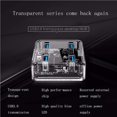 thumbnail image 3 of facefd 4 Ports USB3.0 Transparent Desktop HUB With Rubber Anti-skid Pad Reserced External Power Supply, 3 of 6