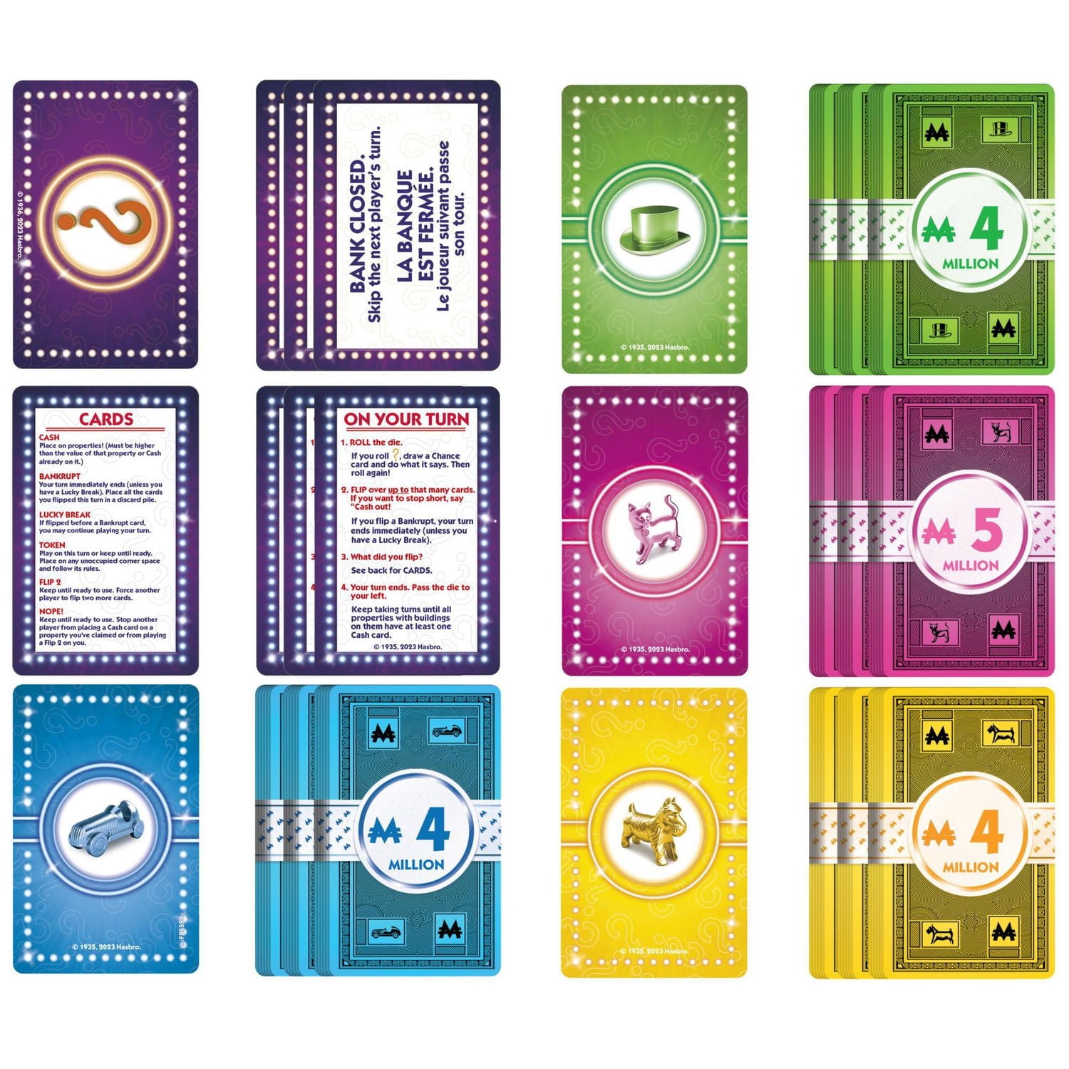 Monopoly Chance Board Game, Fast-Paced Monopoly Family Game for 2-4 Players, 20 Min. Average