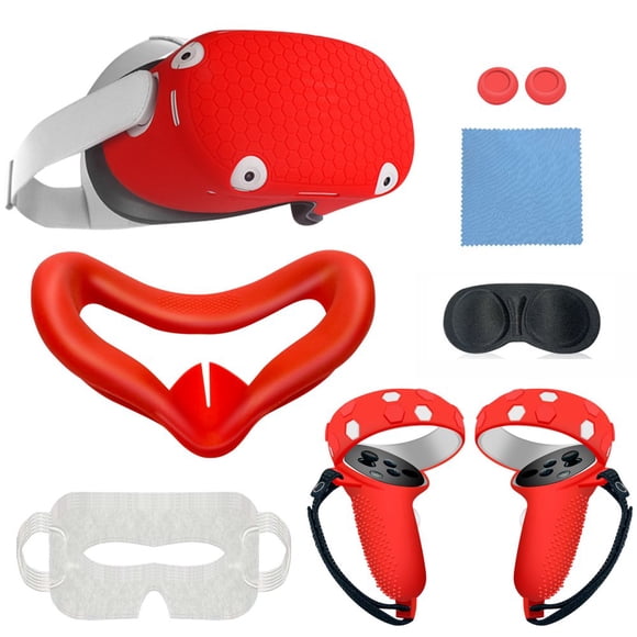 SUTENGDA VR Headset Black VR Glasses with Handle High-End Silicone VR Accessories White