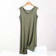 thumbnail image 2 of Timegard Sleep Wear for Women Plus Size V Neck Tank Top Loose Comfy Solid Color House Dress Homewear, 2 of 6