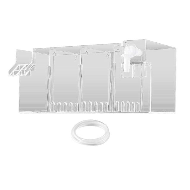 MERIGLARE Aquarium Filter Box Drawer Drip Tray Filtration Box Fish Tank Top Filter Box Clear 24x10.5x10cm
