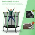 thumbnail image 4 of Soozier Trampoline pour Enfants de 63 Pouces avec Filet de Protection pour l'Intérieur, Vert, 4 of 10