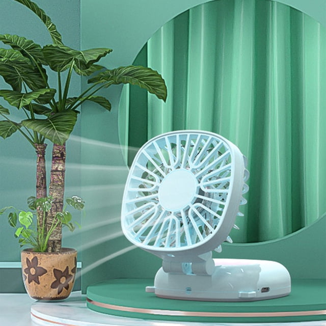 Kctiaxy Small Fan New USB Handheld Fan- Reversible Base- Vertical Blowing- 3 Wind Speeds- Mini Desktop Rechargeable Brushless Folding Easy Storage Small Fan Kitchen Appliances