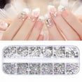 thumbnail image 3 of 12 Cells Nail Art Rhinestones Crystal Glitter Glass Diamond Decorative for Nails Makeup DIY Crafts, 3 of 8