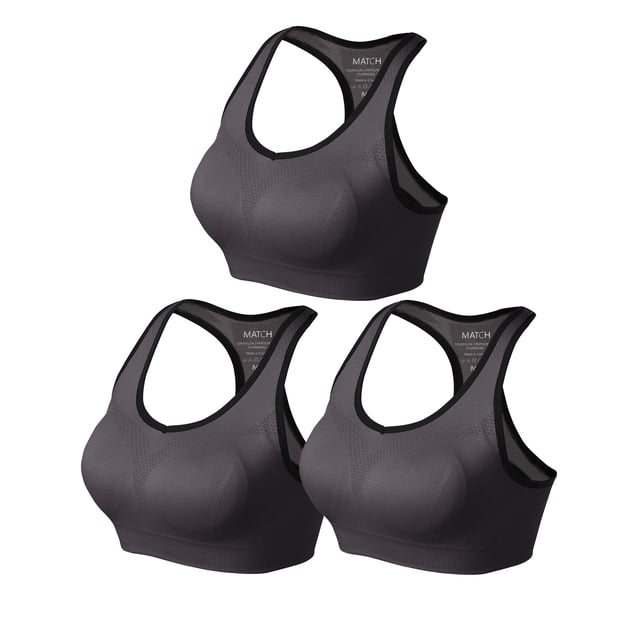 Matchstick Soutien-Gorge de Sport de Yoga Sans Armatures pour Femmes