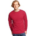 thumbnail image 2 of Hanes 5586 T-Shirt à Manches Longues Sans Étiquette Taille Small, Rouge Foncé, 2 of 4