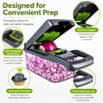 thumbnail image 4 of Mandoline Slicer, 15-in-1 Multi-Functional Kitchen Gadget Set, Veggie Chopper, Food Chopper with Container, Vegetable Cutter & Spiralizer for Onion Salad, Gray, 4 of 8