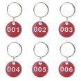 thumbnail image 1 of Aspire 20 Pcs Étiquette de Clé en Métal Numérotée 1-20 avec Anneaux de Clé, Étiquette Numérotée pour Tri et Organisation - Rouge, 1 of 6