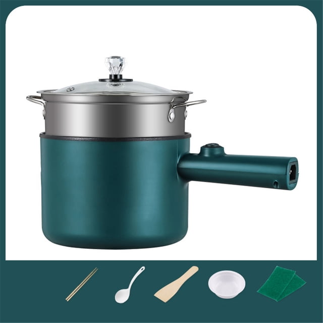 Huayishang Non Electric Hot Pot With Steamer Multi Purpose Pot 1.8L Non Stick Pan Adjustable Temperature Control Pasta Electric Pot Overheat Cook Dry