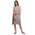 thumbnail image 2 of Moomaya Cotton A-Line Sleepwear For Ladies Round Neck Button Placket Nightdress, 2 of 6