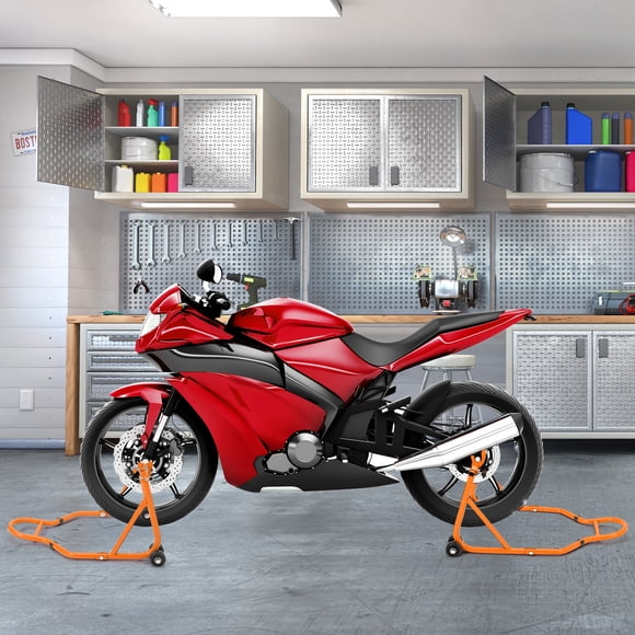 Béquille de Moto – Capacité de 850 lb, Combo avant et Arrière – Élévateur Universel de Paddock – Béquille de Vérin – Convient à la Plupart des Marques