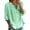 🔥 Green, variant on Sentmoon Woman Summer Tops V Neck Women Clothing Button Down Embroidery Linen Loose Fit Breathable T Shirts for Women Trendy Hawaii