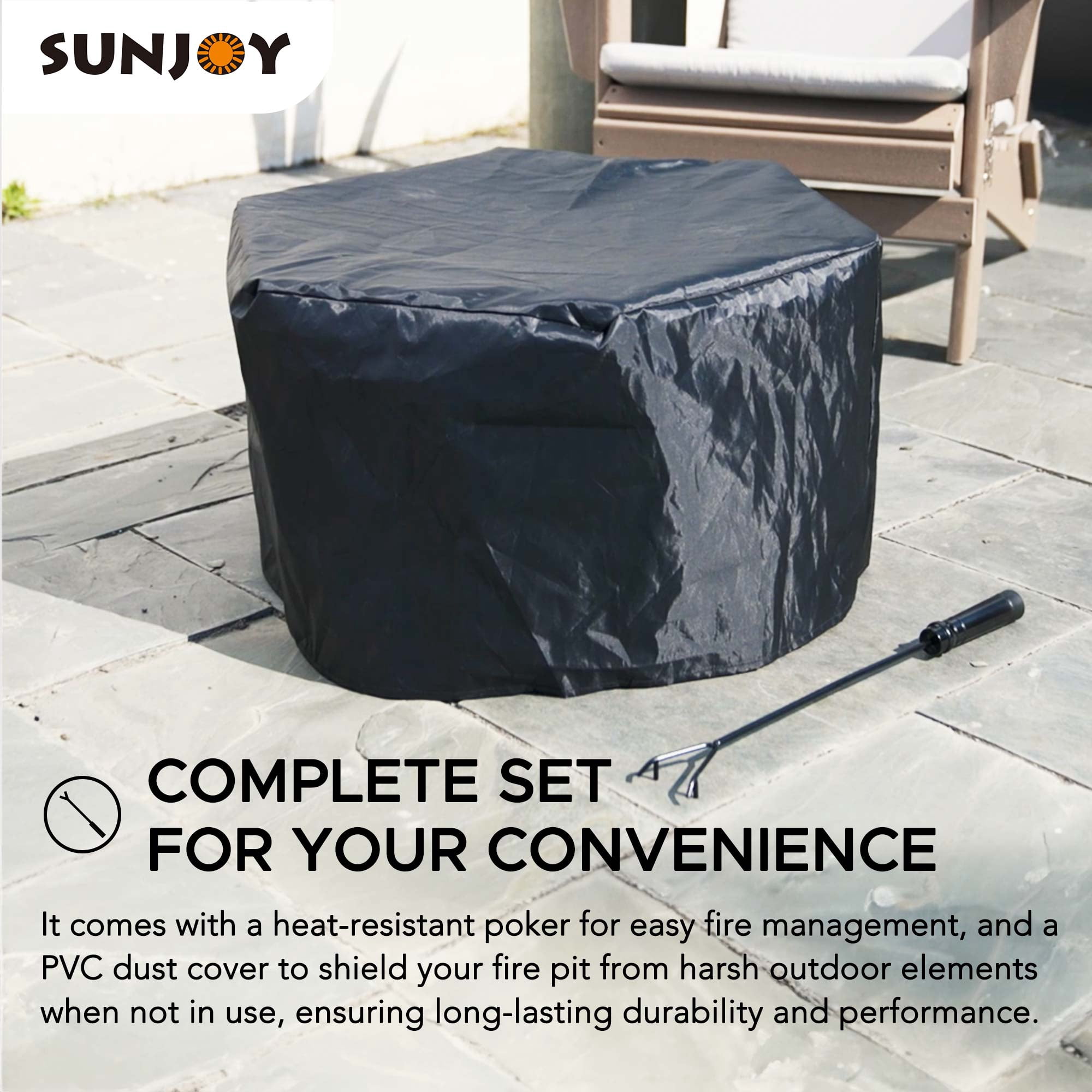 Sunjoy 26 pouces Hexagonal faible fumée Firepit