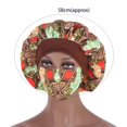 thumbnail image 5 of Women Hat Red Hats African Pattern Adjustable Women Wide Elastic Band Nightcap for Party, 5 of 5