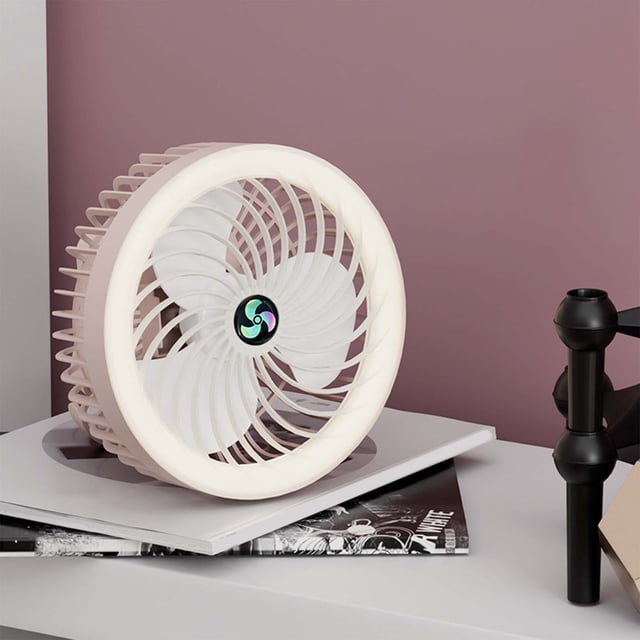 Camping Fans for Tent with Light,Camping Fan with Led Lantern,Rechargeable Battery Operated Tent Fan with Light and Hanging Hook for Outdoor Tent Rv Travel Fishing Hurricane Emergency Power Outage