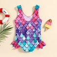 thumbnail image 4 of Girls Swimsuits One Piece Swimming Bathing Suit Quick Dry Hawaiian Ruffle Girls Bathing Suits Size 18-24 Months, 4 of 4