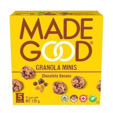 MadeGood Minis de Granola Chocolat Banane 5 Barres