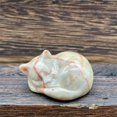 thumbnail image 2 of Natural Quartz Crystal Sleeping Cat Decoration Crystal Cat Sleeping Statue 2 Inch Opal Cat Crystal Statue Statue For Home Meditation, 2 of 9