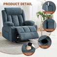 thumbnail image 2 of AKDSteel Manual Recliner Chair with Massage & Heat, 8-Point Vibrating Swivel Rocker with Lumbar Heating for Living Room, 2 of 6