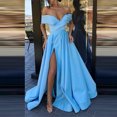 thumbnail image 2 of Ketyyh-chn99 Robes de Cocktail pour Femmes Robe d'Été Florale à Manches Mi-Longues Élégante Formelle de Soirée Cocktail Robes de Fête Robe Maxi Bleu,m, 2 of 5
