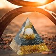 thumbnail image 3 of Pierre de Cristal Naturelle Orgonite Pyramide Guérison Chakra Rassemble Richesse Prospérité, 3 of 6