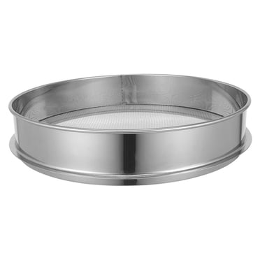 KAKOWELY garden sifter Garden Soil Sifter Soil Sifting Pan Stainless Steel Garden Soil Sieve Gardening Manual Soil Strainer9.84"X9.84"X2.36"