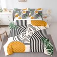 thumbnail image 1 of YST Modern 7-Piece Abstract Art Comforter Set, Orange Black White Geometric Bedding, Full Size, 1 of 4