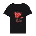 thumbnail image 5 of Meichang Chemises pour Femmes Joyeuse Saint-Valentin Hauts T-Shirts Graphiques Cœur en Bonbon Hauts Col Rond Coupe Ample Manches Courtes T-Shirts Saint-Valentin pour Femmes, 5 of 5
