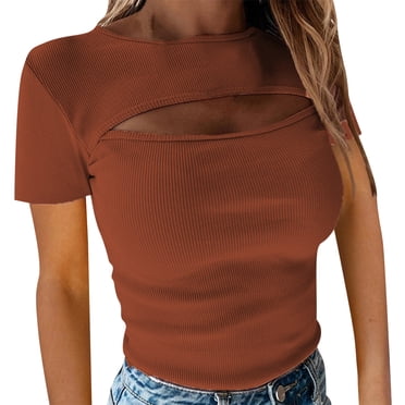 Ketyyh-chn99 Womens Shirts Y2K Summer Tops Clothes T Shirts Casual Summer Tops Tees Loose Fit Tunics White,M