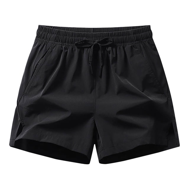 AherBiu Plus Size Men's Shorts Athletic Drawstring Elastic Waist Running Shorts Quick Drying Workout Gym Shorts