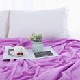 thumbnail image 3 of PiccoCasa 1 Pcs Home Warm Soft Microplush Fleece Solid Throw Blanket Light Purple 78" x 90", 3 of 10