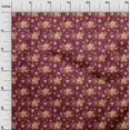 thumbnail image 3 of oneOone Rayon Maroon Fabric Florals Sewing Craft Projects Fabric Prints By Yard 56 Inch Wide, 3 of 4