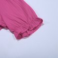 thumbnail image 4 of B91xZ Hauts d'Été pour Femmes Rayé Manches Courtes Col Rond, Rose Vif 5TG, 4 of 5