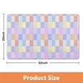 thumbnail image 4 of Checkered Bathroom Runner Rug - 20x32 in, Non-Slip, Water-Absorbent Long Bath Mat, Soft Microfiber, Machine Washable., 4 of 5
