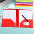 thumbnail image 2 of Red Plastic Folder With Pockets Letter Size File Folder Document Organizer For Office School Supplies Heavy Duty Portfolio With Card Slot, 2 of 5