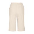 thumbnail image 4 of Tranfacy Shorts pour Femmes, Shorts pour Femmes Décontractés, Shorts de Couleur Unie pour Femmes Shorts Décontractés Capris, 4 of 7
