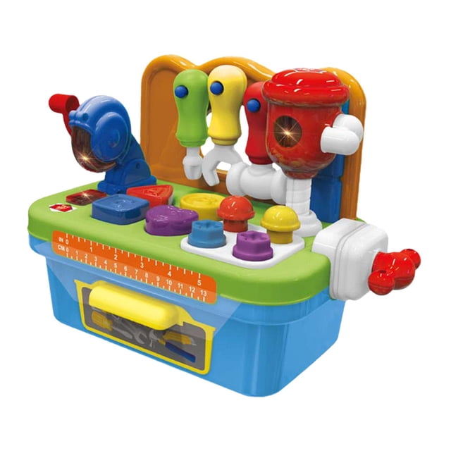 Xuanheng Interactive Tool Bench Toy Construction Workbench Toy for Baby Birthday Gift Light blue