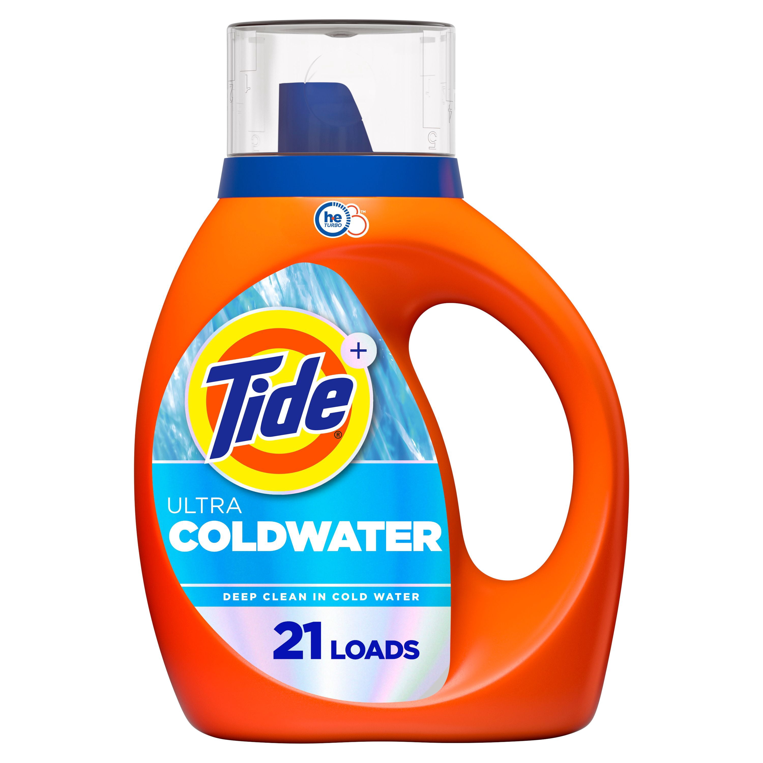 Tide Ultra Coldwater Liquid Laundry Detergent, Original Scent, Laundry Detergent Liquid Formulated for Cold Water, 887 mL, 21 Wash Loads