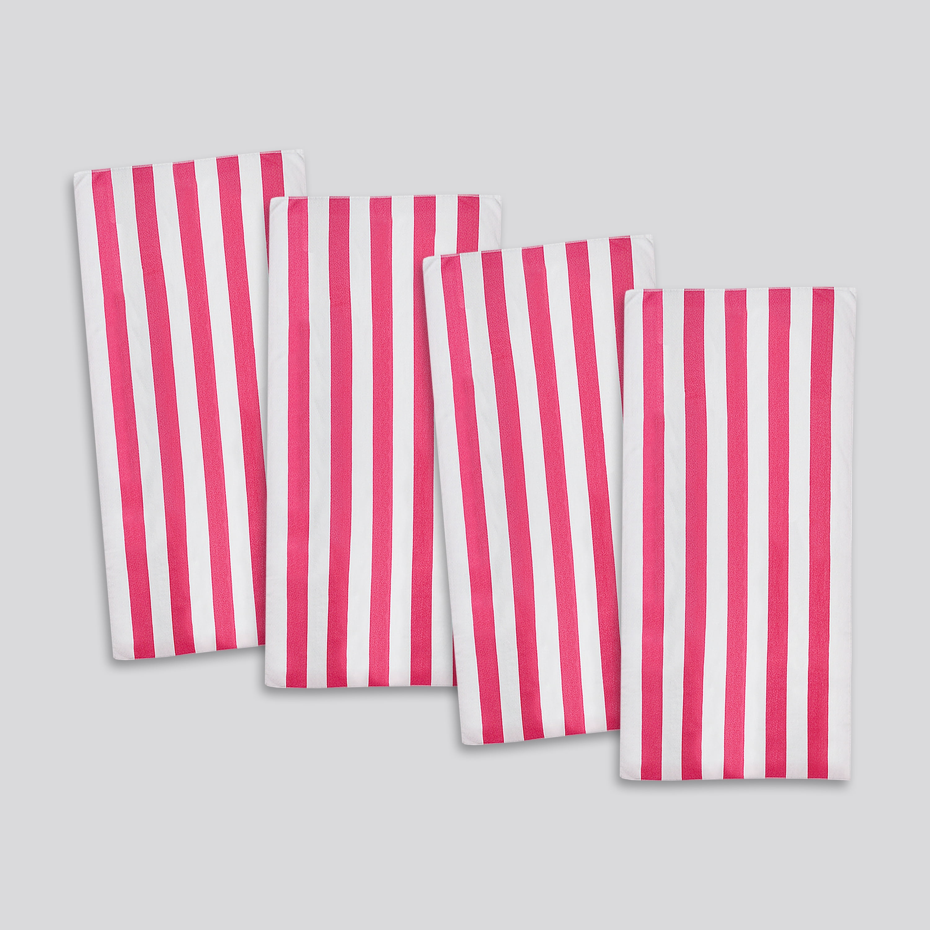 Serviettes de plage décoratives Mainstays Cabana Stripe, lot de 4, roses