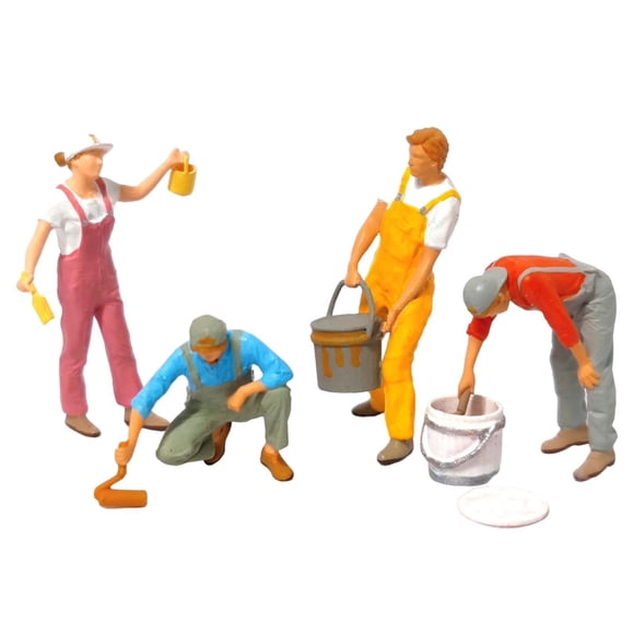fastboy Captivante 1/87 Figure Peintre Scène d'Artisanat pour le Modèle de Chemin de Fer Micro Paysage Pas d'Échelle Rack